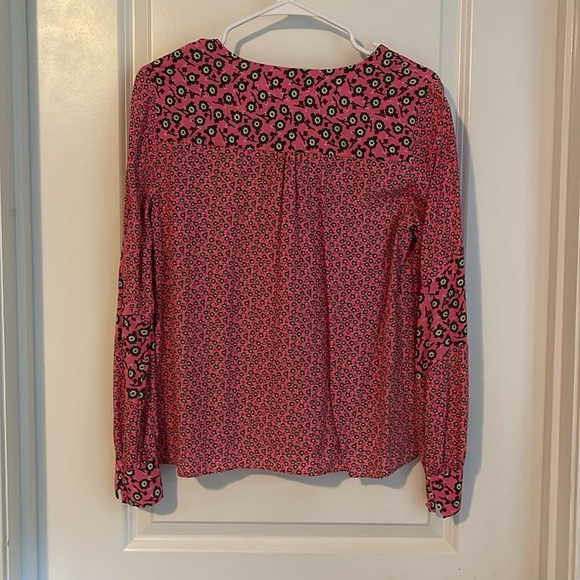 Boden pink and green floral print blouse size 8 - Picture 5 of 5